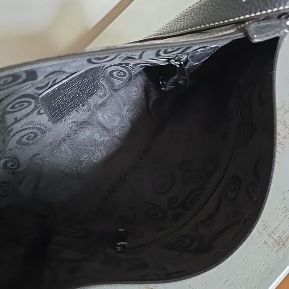 Brighton Black Pebbled Leather Shoulder Bag Women’s Purse Y2K Vibes Queen Of Lov - Picture 7 of 8